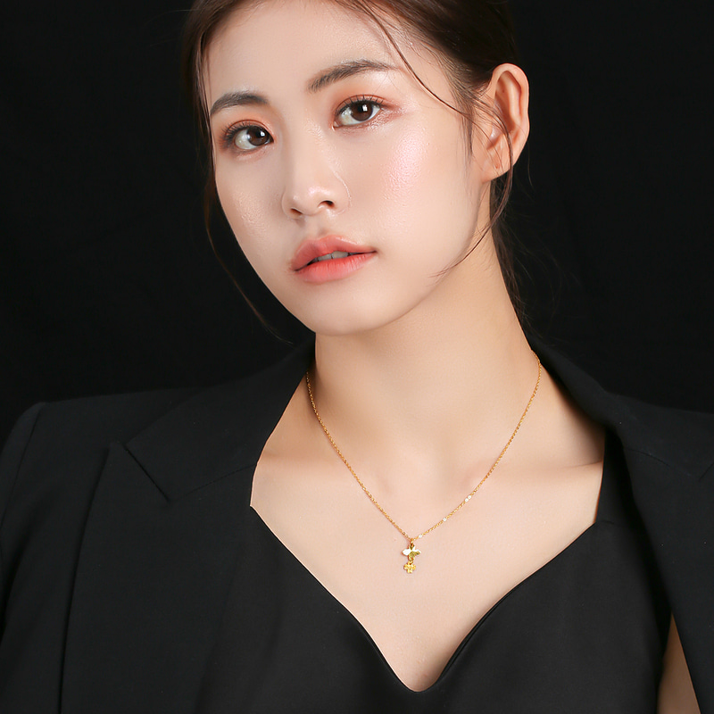 순금 골든 리프 목걸이 3.75g