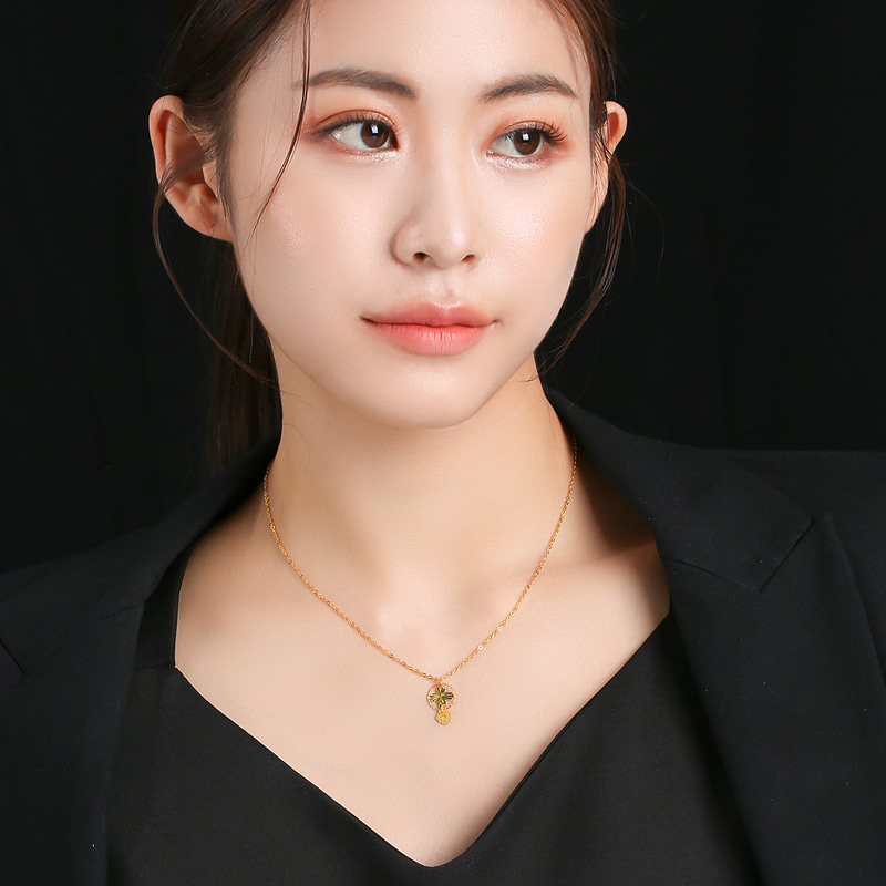 순금 라이징 리프 목걸이 3.75g