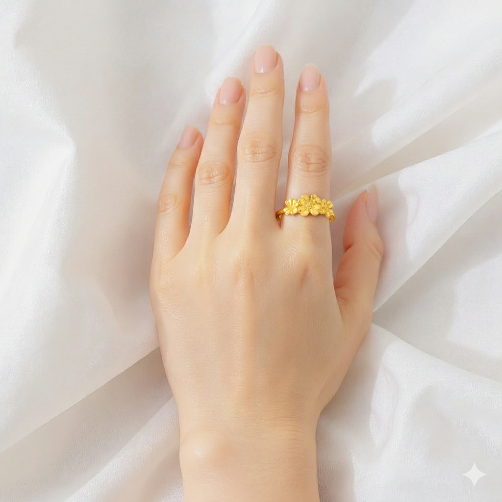 순금 쓰리 블라썸 반지 3.75g