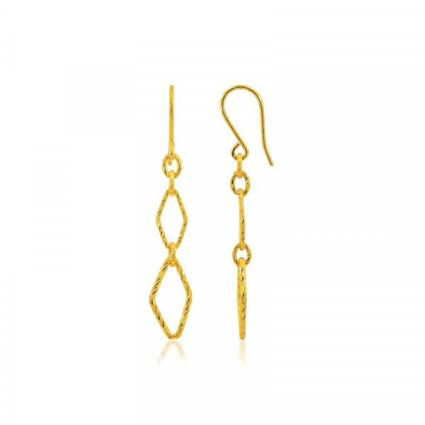 순금 다이아 체인 귀걸이 3.75g