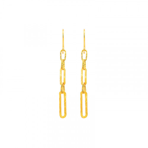 순금 샤인컷팅 후크 귀걸이 3.75g