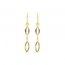 순금 아몬드 샤인커팅 후크 귀걸이 3.75g