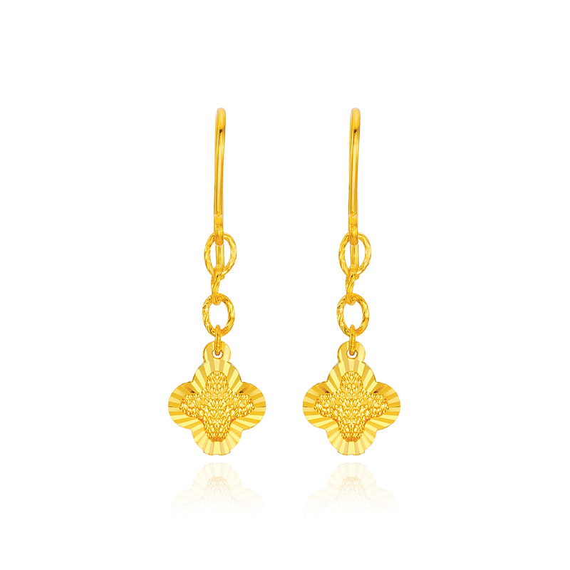 순금 팬시 클로버 귀걸이 3.75g