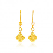 순금 팬시 클로버 귀걸이 3.75g