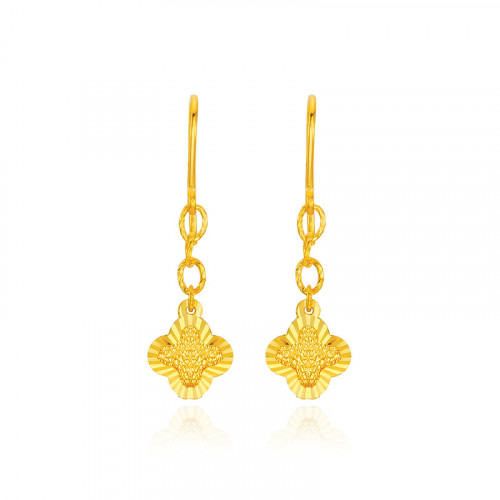 순금 팬시 클로버 귀걸이 3.75g