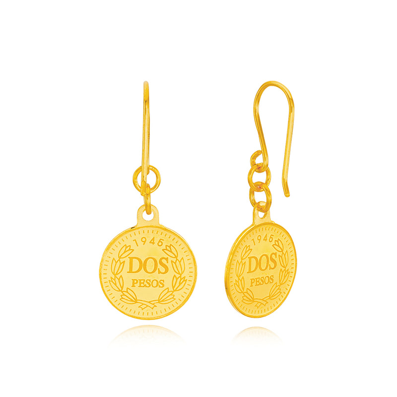 순금 엘리자베스 코인 후크귀걸이 5.63g