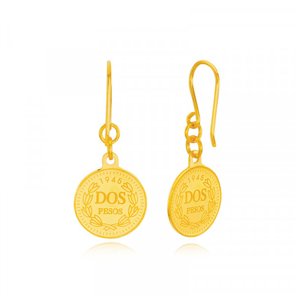 순금 엘리자베스 코인 후크귀걸이 5.63g