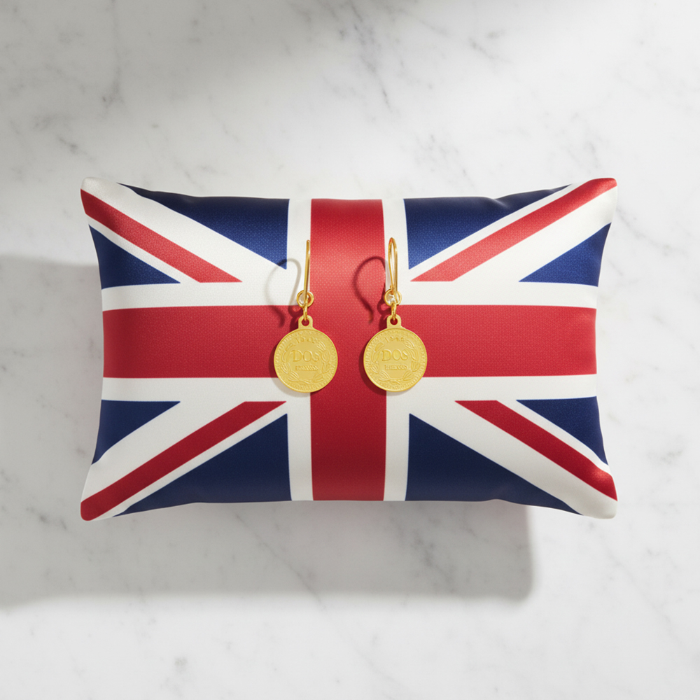 순금 엘리자베스 코인 후크 귀걸이 5.63g