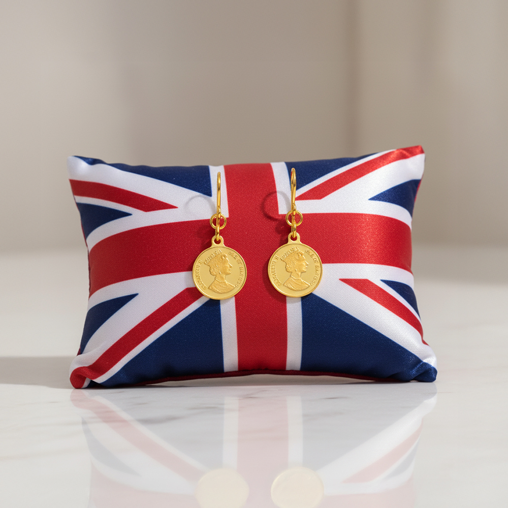 순금 엘리자베스 코인 후크 귀걸이 5.63g