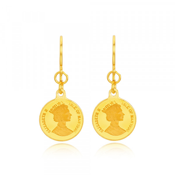 순금 엘리자베스 코인 후크 귀걸이 5.63g