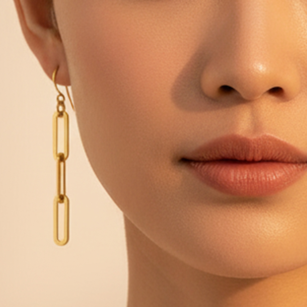 순금 클래식 체인 귀걸이 3.75g