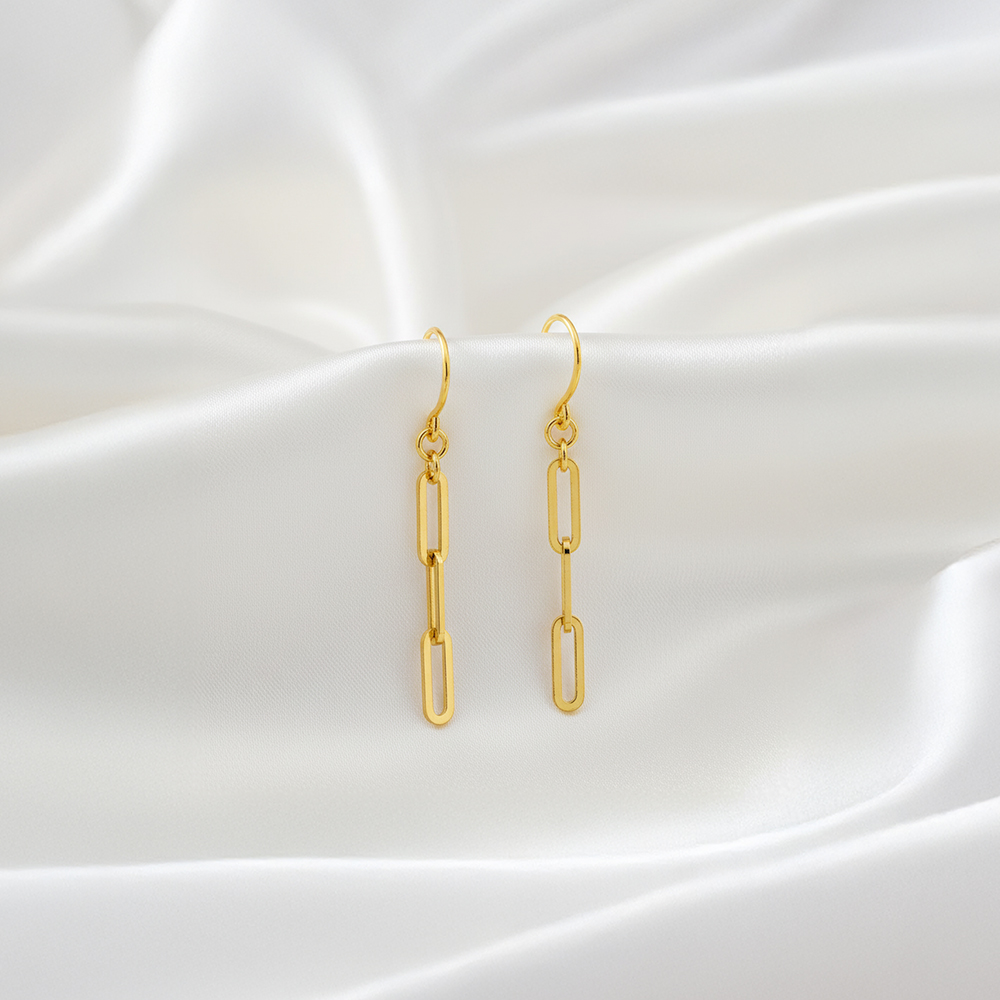 순금 클래식 체인 귀걸이 3.75g