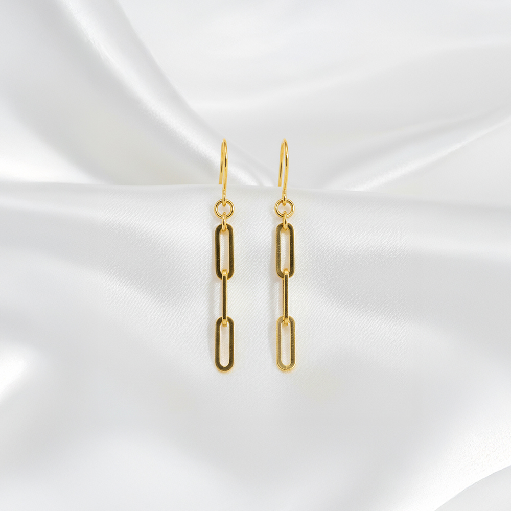 순금 클래식 체인 귀걸이 3.75g