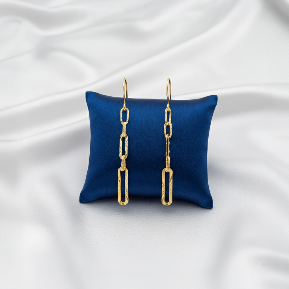 순금 샤인 커팅 후크 귀걸이 3.75g