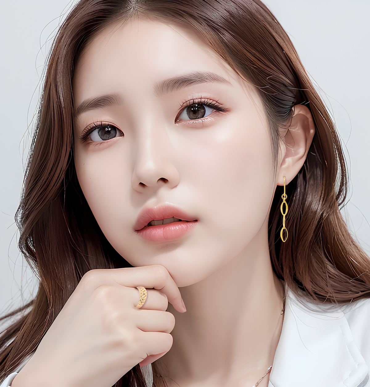 순금 포인트 후크 귀걸이 3.75g