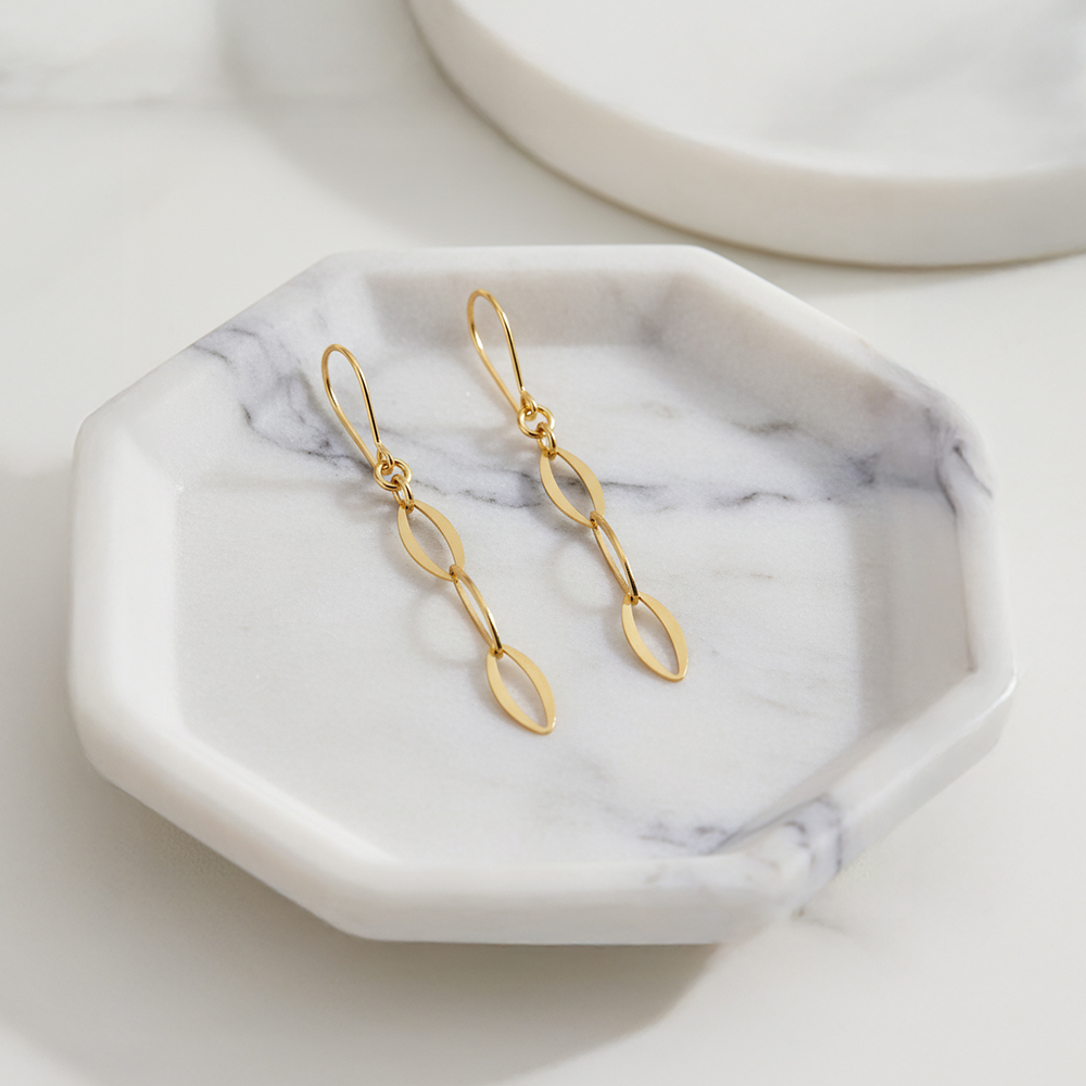 순금 포인트 후크 귀걸이 3.75g