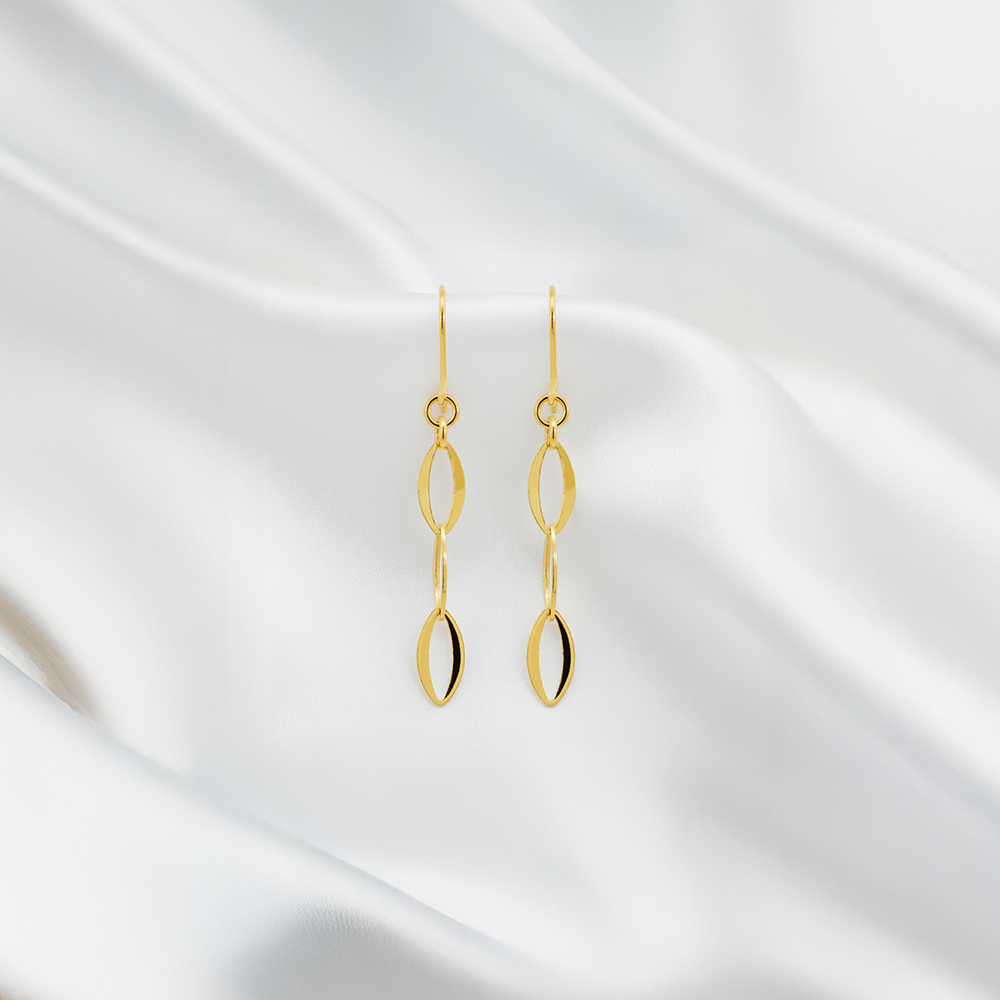 순금 포인트 후크 귀걸이 3.75g