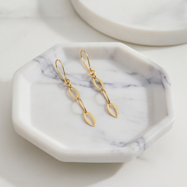 순금 포인트 후크 귀걸이 3.75g